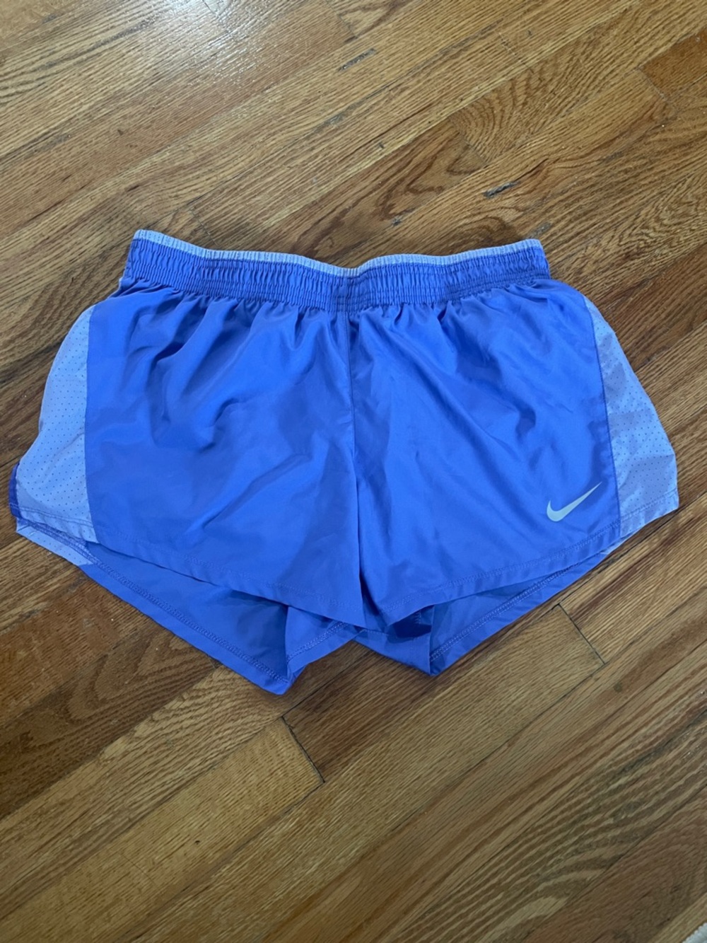 Nike Blue-Purple Women's Running Shorts with Light Side Panels